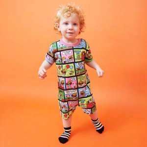 画像10: MY FIRST HYSTERIC　WE CAN FLY総柄 ショートオール　04；ホワイト系 (10)