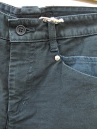 画像1: 50%off NATURAL LAUNDRY　サイドポケットロングパンツ　　サイズ2　　49；ブラック