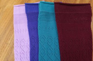 画像2: ☆あちゃちゅむ/ムチャチャ すかしあみ ニーハイソックス  36 (2)