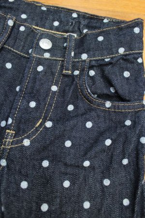 画像2: 70%off　GTH　ストレッチデニム　ドット　5P　LPN  4；紺　サイズ；110 (2)