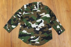 画像4: 60%off　DENIM DUNGAREE　ウッドランド　シーチング　シャツ　9；カーキ　　サイズ；140ｃｍ (4)