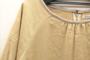 画像2: ★SALE C'est Bien Fait ヌバックウール切り替えワンピース 40;BEIGE (2)