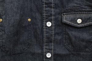 画像2: ☆Clip tab フラップPKシャツ　02；INDIGO (2)