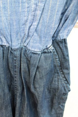 画像3: 70％off 　GTH 　ラメストライプダンガリー　コンビネゾン　　　4；紺　　サイズ；120 (3)