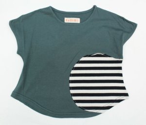 画像1: 50%off ZOZIO（ゾジヲ）Hucha tops     blue green　こども-おとな (1)