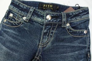 画像2: ☆ FITH 　ストレッチデニムLPN　4；紺 (2)