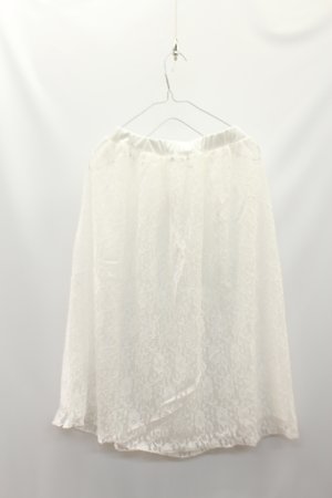 画像5: SALE 　by LOVEIT　　チュールレースロングスカート　03；白 (5)