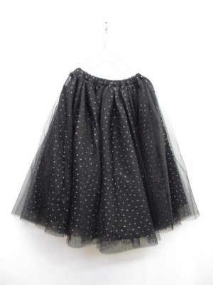 画像4: SALE 　by LOVEIT　ドットチュールスカート　　80；ブラック (4)