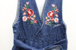 画像2: SALE  LOVEtoxic ラブトキシック  花刺繍オールインワン 51;ブルー (2)