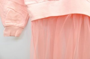 画像3: SALE 　by LOVEIT　チュール付きトレーナー　11；ピンク (3)