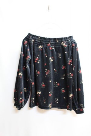 画像4: SALE LOVEtoxic ラブトキシック 花柄ベロアオフショル 80;クロ (4)