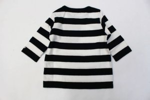 画像3: ★SALE 　FITH　　18/－ボーダー　スタンダード7ブソデ　Tシャツ　2；黒　 (3)