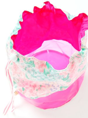 画像2: ☆fafa   MELODY | プールバッグ - グリーンマルチフラワー (2)