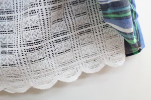 画像3: ★SALE 　FITH　　シフォンストライプ　ギャザー　SK　　4；紺　 (3)