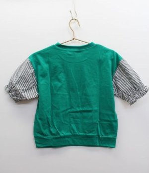 画像3: SALE　LOVEtoxic ラブトキシック　袖ストライプ　カレッジ半袖T　　40；グリーン (3)