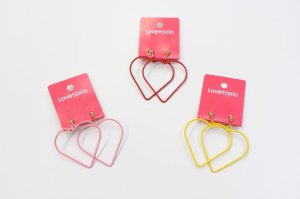 画像1: 30%off Lovetoxic ラブトキシック　　ハートフープ　　イヤリング　　 (1)