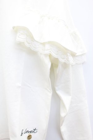 画像2: SALE by LOVEiT   ベア天竺袖フリル付ロンT　　03；オフホワイト (2)
