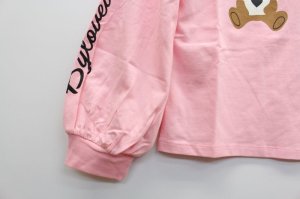 画像2: SALE by LOVEiT   ベア天竺袖口パフロンT 　11；ピンク (2)