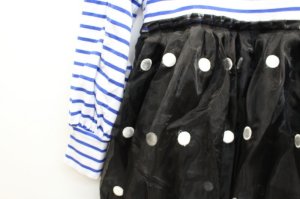 画像2: ★SALE  GTH    ビンテージボーダーテンジク サーカス OP  ヒザ下丈  1;白   (2)