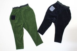 画像3: 50%off  　フランキーグロウ　　BOXPLEATS WOODY　CORDUROY PANTS-BEAR　　カラー；OLIVE　サイズ；M(100-120cm) (3)