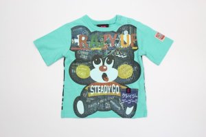 画像1: 50%off　クレイジーGOGO　　　デニムベアT　　　カラー；ソーダ (1)