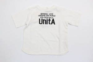 画像1: ☆DENIM DUNGAREE テンジク　UnitA　ラウンドカット　TEE　　1；白　　サイズ；130 (1)