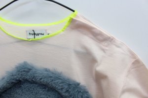 画像2: ★SALE　フランキーグロウ　　BIG　BOA　CIRCLE DM L/S　TEE　　カラー；PINK-GRAY　　サイズ；S(90ｃｍ) (2)