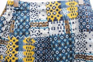 画像2:  30%off   Lilou&Lily   MYSTERYOUS PATTERN BOX LONG SKIRT  B.YELLOW (2)