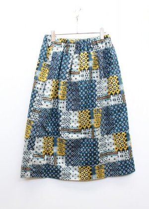 画像4:  30%off   Lilou&Lily   MYSTERYOUS PATTERN BOX LONG SKIRT  B.YELLOW (4)