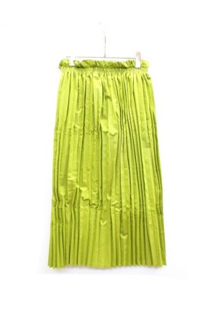 画像3:  30%off   Lilou&Lily   LINEN/COTTON/POLYESTER BIO STRETCH PLEATS&CRINKLE  スカート  C.GREEN (3)