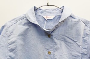 画像2: 50%off  YARRA 　　コットンラウンドシャツ　　53；サックス　 (2)