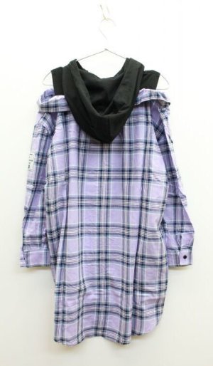 画像4: SALE  LOVEtoxic ラブトキシック　フードレイヤードシャツOP 　61；ラベンダー (4)