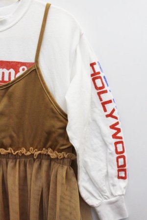 画像3: 50%off DD&HOLLYWOOD  ビンテージテンジク レイヤード OP (ヒザ下丈) 16;ベージュ (3)