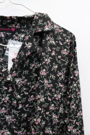 画像2: SALE LOVEtoxic ラブトキシック 花柄ワンピース 80;クロ (2)