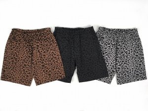 画像1: OCEAN&GROUND　LEOPARD EASY SHORTS　チャコール (1)