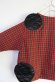画像2: 50％off 　フランキーグロウ　UNEVEN BEAR QUILTING DOT CHECK TOPS　カラー；RED CK-BK (2)