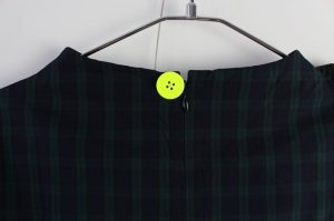 画像3: 50%off  フランキーグロウ UNEVEN BEAR QUILTING DOT CHECK TOPS カラー;GREEN CK-BK サイズ;LL(140-150) (3)