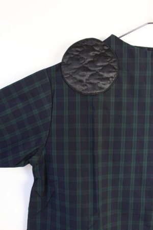 画像2: 50%off  フランキーグロウ UNEVEN BEAR QUILTING DOT CHECK TOPS カラー;GREEN CK-BK サイズ;LL(140-150) (2)