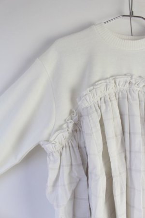 画像2: 50%off nunuforme ギャザーフレア T  カラー;WHITE サイズ;145 (2)