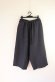 画像1: 30%off   Lilou&Lily  TWILL WOOL　WIDE  PANTS　B,NAVY (1)