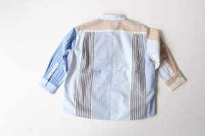 画像3: 40%off 2021春夏FITH スタンドカラー BIG L/Sシャツ  14;ブルー  (3)