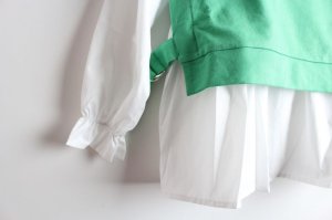 画像3: 30%off by LOVEiT   レイヤード風チュニック  43;グリーン (3)