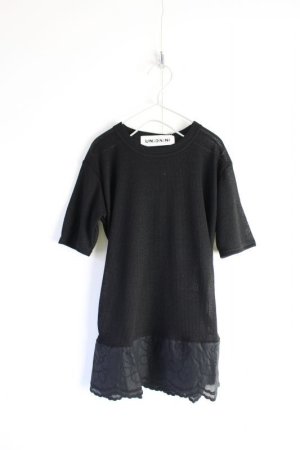 画像1: 40%OFF 2021SS UNIONINI　TEDDYBEAR LACE SHEER TOPS　   カラー；black (1)