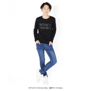 画像2: GLAZOS  　ダブルフェイス・リフレクトロゴプリント長袖Tシャツ　　クロ (2)