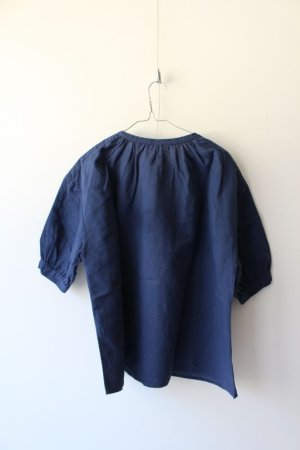 画像3: 30%off A View From Here   COTTON/LINEN*INDIGO DYE　HENRY NECK BLOUSES 　　B.ONE WASH (3)