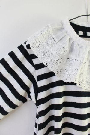 画像2: 50%off 　GTH　　イレギュラー　ヘム　TEE（衿付き）　　2；黒　　サイズ；120 (2)