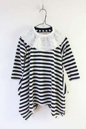 画像1: 50%off 　GTH　　イレギュラー　ヘム　TEE（衿付き）　　2；黒 (1)
