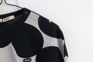 画像3: 40%off 2021秋冬 FITH        スムースJQ ドットL/S Tシャツ  2;黒 (3)