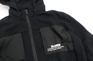 画像2: 40%off XLARGE KIDS  別生地ポケットジップパーカー 80;ブラック (2)