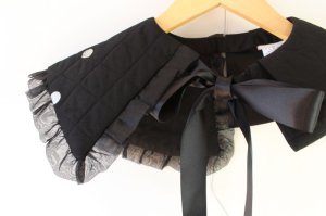 画像2: 50%off 　　フランキーグロウ　QUILTING DETACHABLE COLLAR　   　カラー；BLACK-SILVER DOTS  　サイズ；WOMEN(F) (2)
